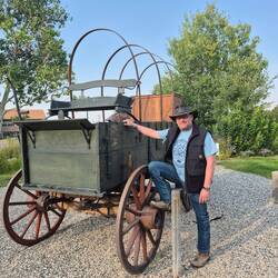 Ein "Chuck Wagon", der Planwagen des Kochs