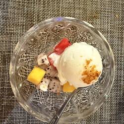 Fresh Fruits and Ice Cream