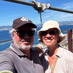 Auf der Hängebrücke