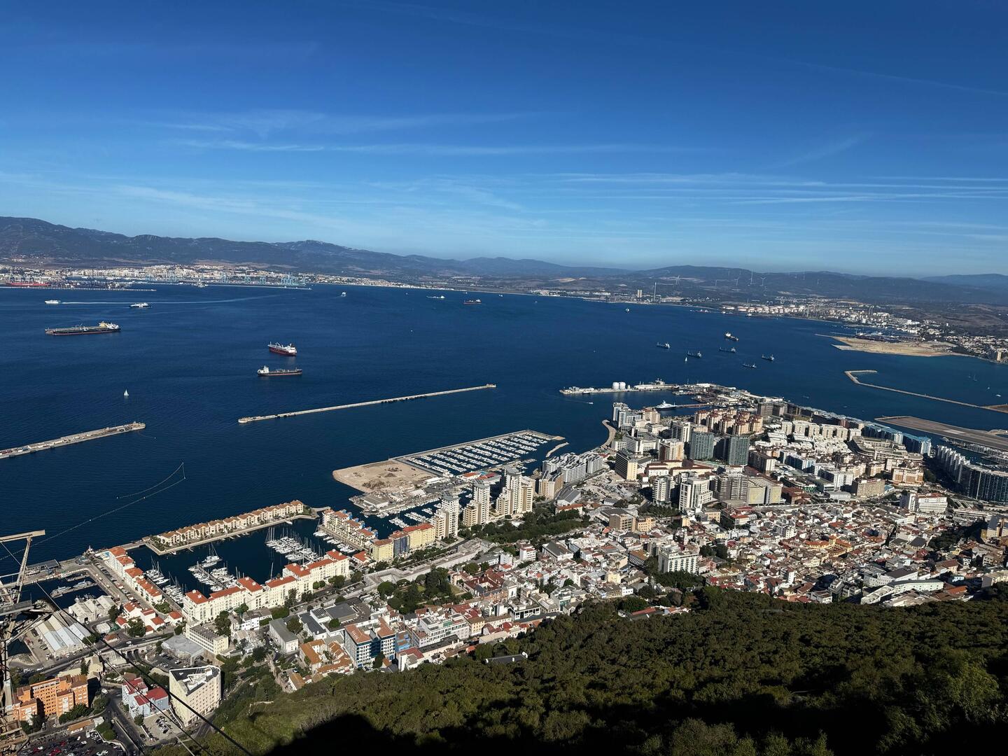 Blick vom Affenfels auf Gibraltar