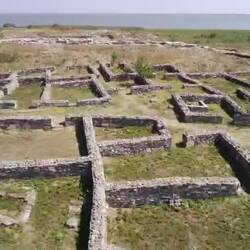 Ruiny rzymskie z lotu drona