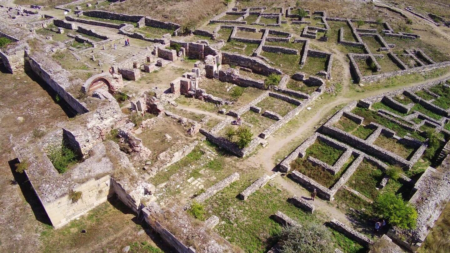 Histria, okres rzymski, z lotu drona