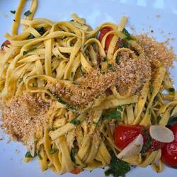 Grilled zucchini salad.