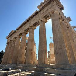 Pillars were built in sections with incredible accuracy