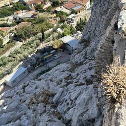 The Acropolis was built into the side of the mountain