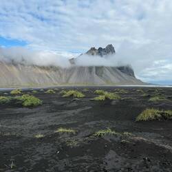 The mountain really towers over the area