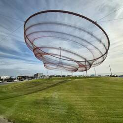 "She Changes" gigantic fishing net to show the importance of the fishing industry