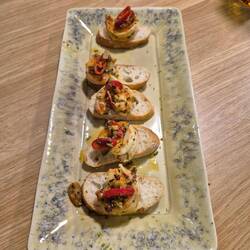 Prawns with mushrooms