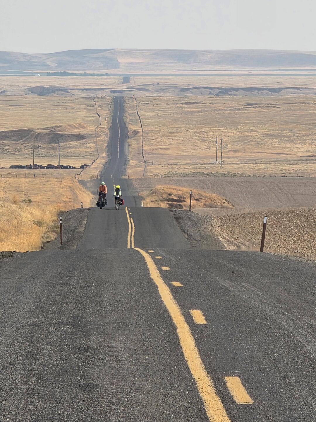 Long ride on a hot road watching for Mad Max vehicles