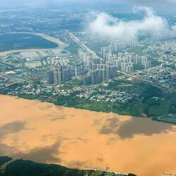 Flying into Ho Chi Minh.