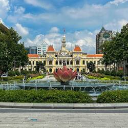 View of Ho Chi Minh City Hall officially known as the People's Committee Building.
