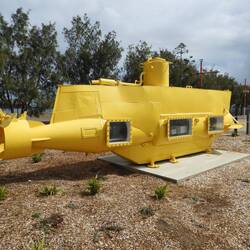 Yellow submarine near jetty - originally for catching crayfish but failed
