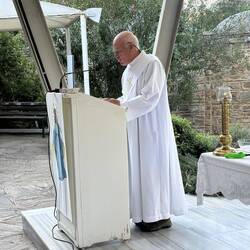 Deacon Mark proclaimed the gospel