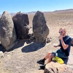 Quick lunch break at some ancient Genghis Khan stones