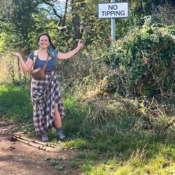 And so we won't give a tip to anyone along the trail. Turns out that it means don't dump your trash