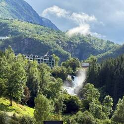 Blick auf den Wasserfall von CP