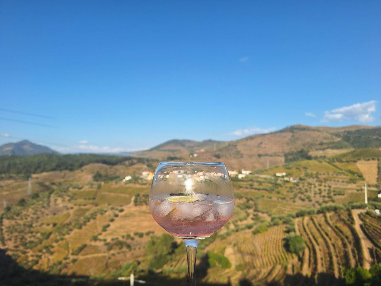 View from the quinta we stayed at, with a refreshing port tonic to start our stay.