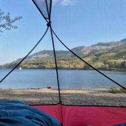 Freie Sicht auf die traumhafte Kulisse aus unserem neuen Zelt