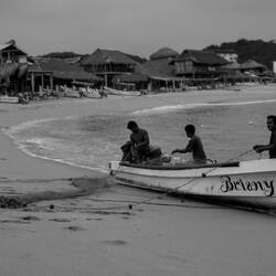 Local fishermen preparing for the next day. San Augustin.