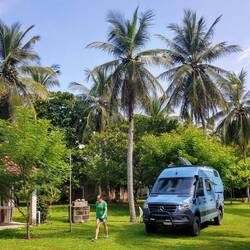 First camping stop in Puerto Arista, at the Pacific coast.