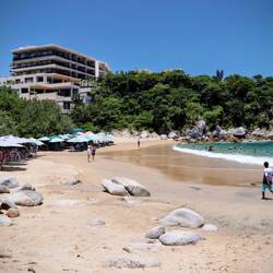 Small public beach near Villa Coral Hotel.