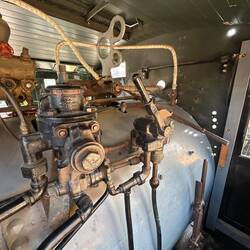 Cab detail on narrow-gauge 2-8-0 locomotive