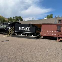 A good opportunity to look in the cab and a caboose