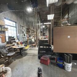 Inside the roundhouse car rebuild portion