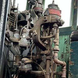 Engineer's station on board the Shay