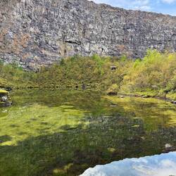 The pond at the end of the canyon