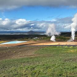Thermal area we stopped at on our drive to scarf down some breakfast