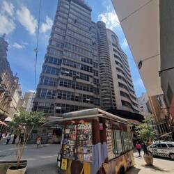 Banespa-Gebäude, die Architektur ist eine Darstellung der Staatsflagge von Sãu Paulo