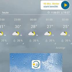 Um 23 Uhr noch 30 Grad, ohne Klimaanlage kein Spaß.