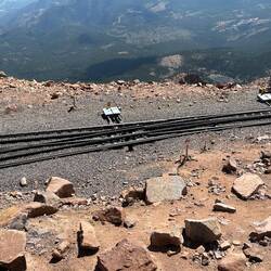 The cog-rail points at the summit station. It's easy, when you work it out.
