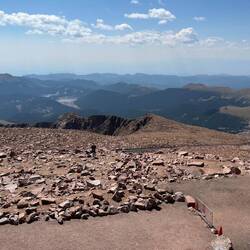 A view to the south, showing the cog-track heading down