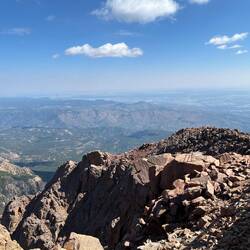 A view north along the Front Range toward Denver