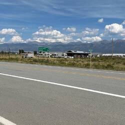 This area in 'downtown' Moffat used to be a large railroad yard, depot, and stockyard