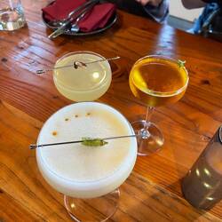Tomato drink, martini, mushroom drink