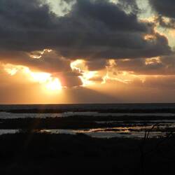 Sunset at the caravan park