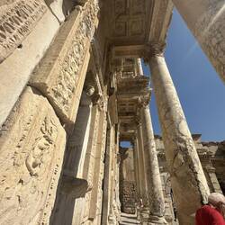 Detail of underside of roof on library portico