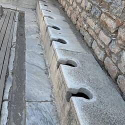 Communal toilet and gossip centre for men only