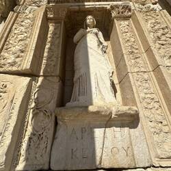 One of four statues representing Wisdom, Knowledge, Intelligence and Virtue