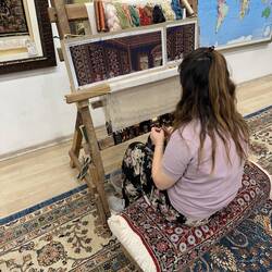 Carpet making demonstration