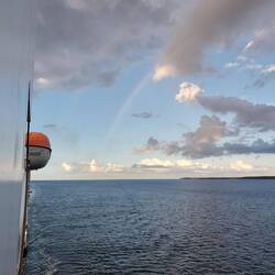 Sogar einen Regenbogen gab es