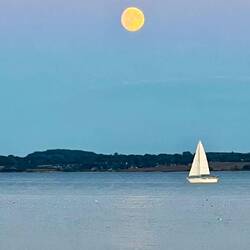Kein Sonnenuntergang, aber ein Mondaufgang