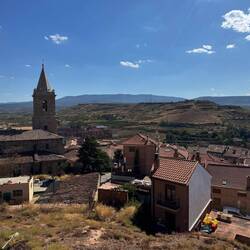 Blick auf Navarrete vom Cerro Tedeón