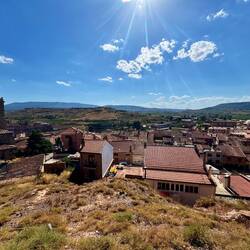 Blick auf Navarrete vom Cerro Tedeón