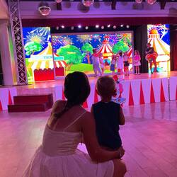 Wenige Male reichte die Energie für das Abendprogramm für Kids