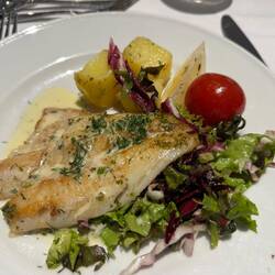 Pan Seared Aegean Fish (cod) with lemon butter - delicious