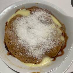 Warm Fruit Cobble - delicious - but need lots more vanilla sauce!